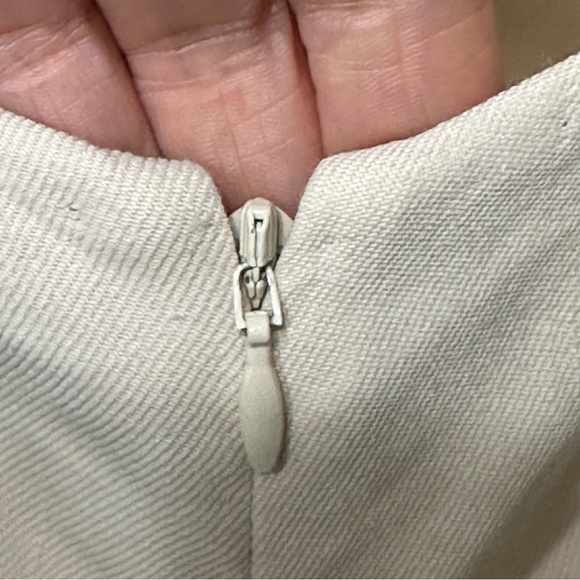 A.L.C. Silvia Spaghetti Strap Linen Blend Midi Dress Women's 8 Cream Bone - Picture 9 of 11